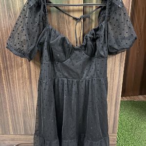 New H&m Corset Inspired Black Dress