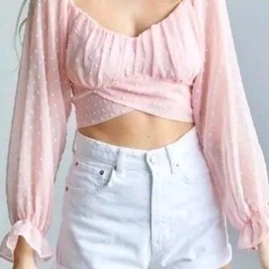 Pink Crop Top In Perfect Condition
