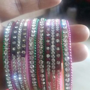 Diamond Fibre Bangles Set.