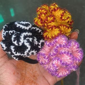 Crochet Flower Rubber Band