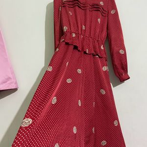 Vintage Polka Red Dress