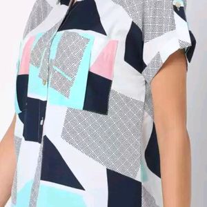 Vero Moda geometric printed casual shirt