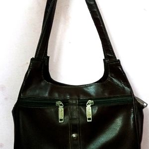 brown pu leather hand bag for women 🤎