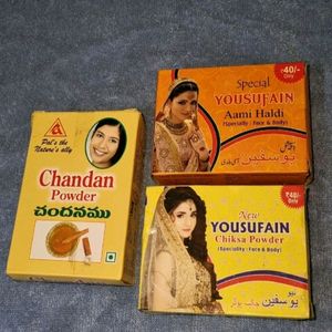 CHANDAN POWDER, CHIKSA POWDER AND AAMI HALD