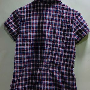 Papaya Checkered Shirt Half Sleeve (Women's)