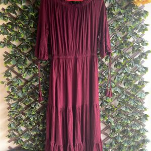 Maroon Color Westside Brand Gown