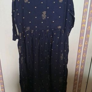 BLUE FLOWER PRINT KURTA