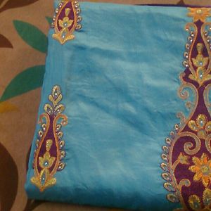 saree with embroidery