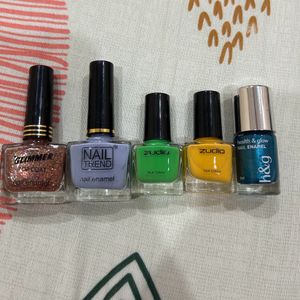 Set Of 5 Nail Colour