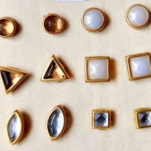 8 Pairs Of Classy Daily Wear Studs & Earring