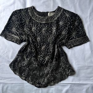 Hand Embroidery Floral Top