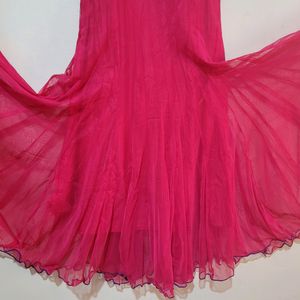 Pink Dress Full Anarakali