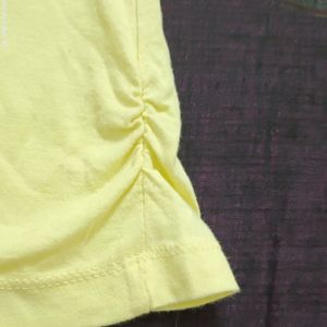 Women's Yellow Daily Wear Tshirt/Top