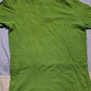 Parrot Green Branded Man's T Shirt