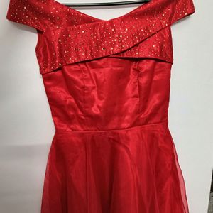 Custom Stitched Red Gown