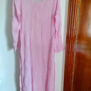 Chiffon Chikankari Kurta Set(Top&Bottom Only)