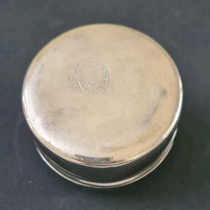 Antique German Silver Round Box with a Lid