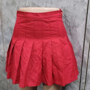 Red Tennis Skirt