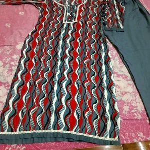 Women Kurti Trouser With Stylish Sleeve Design