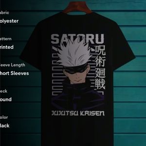 Trendy Mens Anime Back Printed Tshirt 180Gsm