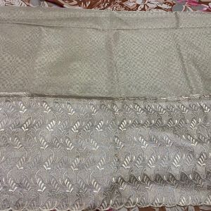 Grey Color net Saree