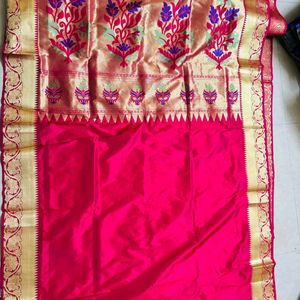 New Paithani Saree With Blouse Piece