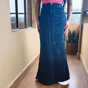 Denim Long Skirt