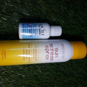 Face Serum & Sun Screen Spray