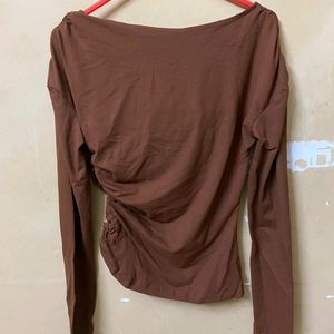 Brown Long Sleeve Top