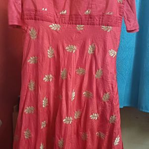 Red Anarkali Gown