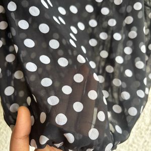 Cute Off The Shoulder Polka Dots MeshTor