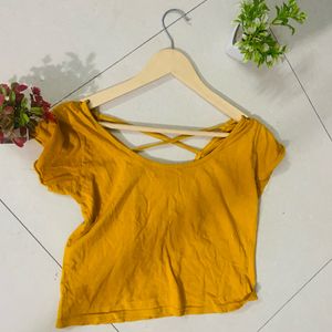 Mustard Crop Top