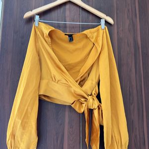 Forever21 Mustard Crop Top