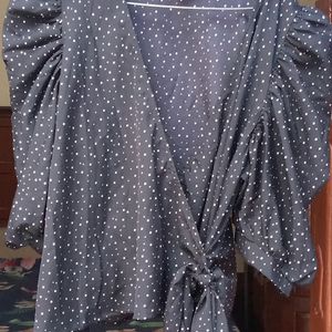 Black Polka Dots Top