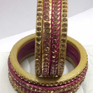 Rajasthani Lac Kundan Bangles Set