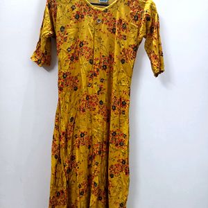 Mustard Kurta For Women