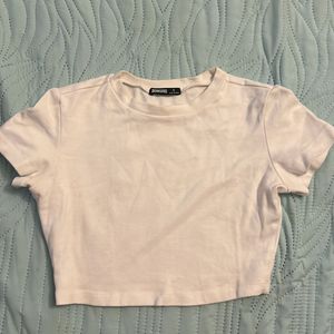 BONKERS White Crop Top Tshirt