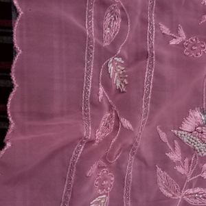 New Georgette Embroidered Saree