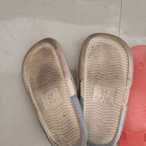 Chappals - 3 Pair ( Cream One Is Used Has Defect)