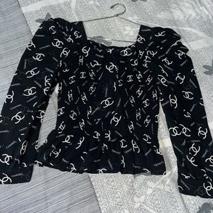 Chanel Inspo Very Cute Bow Top