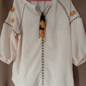 Women's Embroidery Cotton Tops