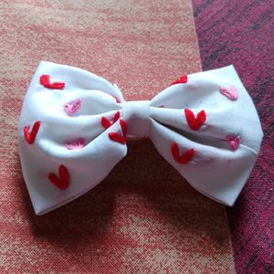 Hand Embroidered Hair Bow