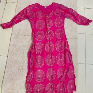 Rani/dark Pink Kurti Set