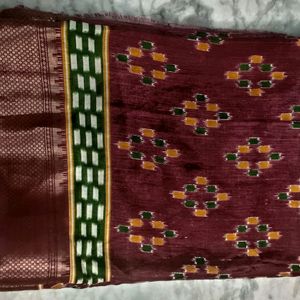 Pochampallii Ikkat Print Silk Saree