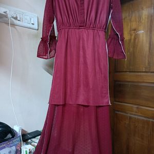 MAROON DRESS