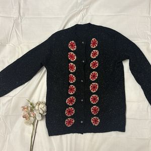 Korean Sparkly Cropped Sweater