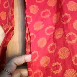 Orange Festive Cotton Kurta