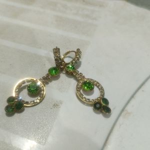 Beautiful Light Green Stone Earrings