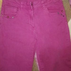 Pink Denim Jeans