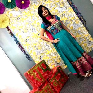 Beautiful Blue Anarkali Suit